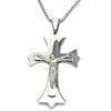 Collares con Dije 04.116.0042.30 Acero Inoxidable, Diseño de Crucifijo, Pulido, Acero