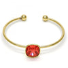 Aro Individual 07.239.0010.6 Oro Laminado, con Cristales de Swarovski Padparadscha, Pulido, Dorado