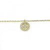 Collares con Dije 04.337.0008.1.16 Plata Rodinada, con Zirconia Cubica Blanca, Pulido, Dorado