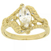 Anillo Multi Piedra 5.165.004.09 Oro Laminado, con Zirconia Cubica Blanca, Diamantado, Dorado