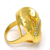 Anillo Multi Piedra 01.241.0008.09 Oro Laminado, con Cristal Blanca, Pulido, Dorado