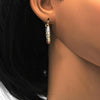 Argolla Pequeña 02.170.0135.1.25 Oro Laminado, Diseño de Hueco, Diamantado, Tricolor