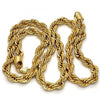 Gargantilla Básica 04.242.0044.28GT Tono Dorado, Diseño de Rope, Pulido, Dorado