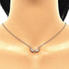 Collares con Dije 04.336.0005.1.16 Plata Rodinada, con Zirconia Cubica Blanca y CristalBlanca, Pulido, Oro Rosado