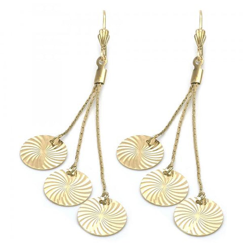 Arete Largo 5.091.003 Oro Laminado, Dorado