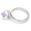 Anillo Multi Piedra 01.239.0003.3 Rodio Laminado, con Cristales de Swarovski Aurore Boreale, Pulido, Rodinado