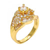 Anillo Multi Piedra 01.199.0003.08.GT Tono Dorado, con Zirconia Cubica Blanca, Pulido, Dorado