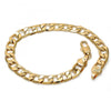 Pulsera Básica 5.222.003.08 Oro Laminado, Diseño de Cubana, Pulido, Dorado