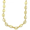 Gargantilla Básica 04.326.0002.30 Oro Laminado, Diseño de Puff Mariner, Pulido, Dorado