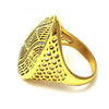 Anillo Multi Piedra 01.118.0023.07 Oro Laminado, con Micro Pave Blanca, Pulido, Dorado