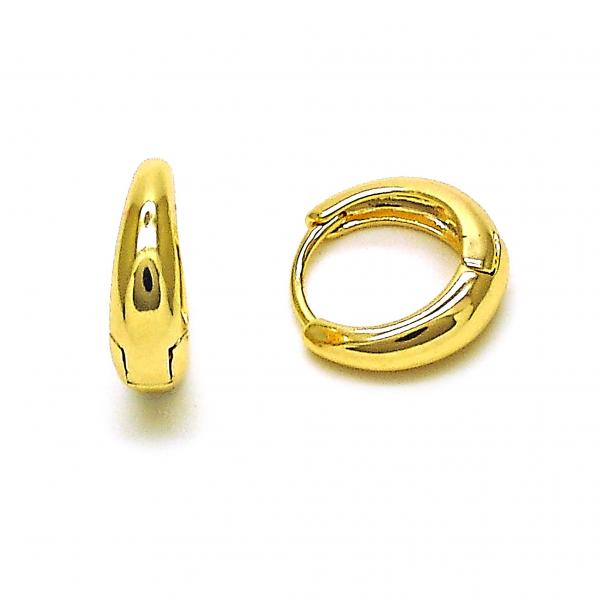 Argolla Huggie 02.195.0190.14 Oro Laminado, Pulido, Dorado