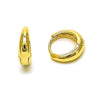 Argolla Huggie 02.195.0190.14 Oro Laminado, Pulido, Dorado