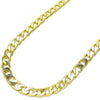 Gargantilla Básica 5.222.002.28 Oro Laminado, Diseño de Cubana, Pulido, Dorado