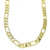 Gargantilla Básica 04.63.1412.20 Oro Laminado, Diseño de Figaro, Pulido, Dorado