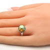 Anillo Multi Piedra 01.239.0001.5 Rodio Laminado, con Cristales de Swarovski Luminous Green, Pulido, Rodinado