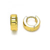 Argolla Huggie 02.255.0005.1.10 Acero Inoxidable, Pulido, Dorado