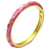 Aro Individual 07.246.0005.3.05 Oro Laminado, Diseño de Estrella y Luna, Diseño de Estrella, Esmaltado Rosado, Dorado