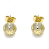 Arete Dormilona 02.100.0107 Oro Laminado, Mate, Dorado
