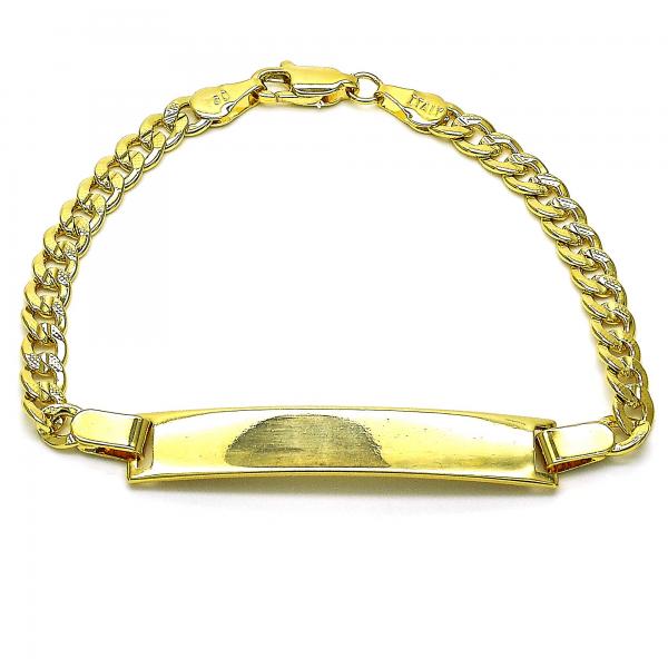 Pulsera con Placa 03.380.0134.08 Oro Laminado, Pulido, Dorado