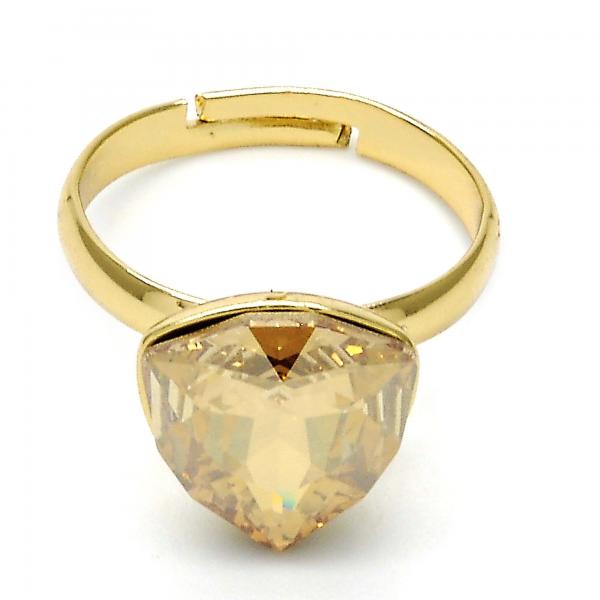 Anillo Multi Piedra 01.239.0005.10 Oro Laminado, con Cristales de Swarovski Golden Shadow, Pulido, Dorado