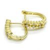 Argolla Huggie 02.186.0119.12 Plata Rodinada, con Zirconia Cubica Blanca, Pulido, Dorado