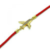 Pulsera Elegante 03.193.0011.06 Oro Laminado, Diseño de Avión, con Micro Pave Blanca, Pulido, Dorado