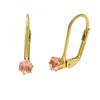 Arete Gancho Frances 5.128.105 Oro Laminado, con Zirconia Cubica Rosa, Pulido, Dorado