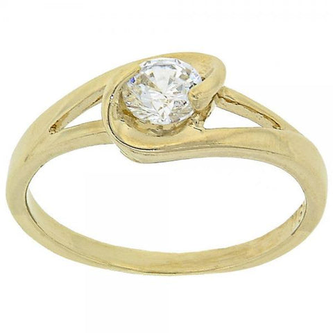 Anillo Multi Piedra 5.165.035.07 Oro Laminado, con Zirconia Cubica Blanca, Pulido, Dorado