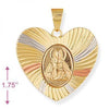 Dije Religioso 5.194.012 Oro Laminado, Diseño de Jesus, Diamantado, Tricolor