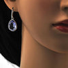 Arete Colgante 02.239.0016.7 Rodio Laminado, Diseño de Gota, con Cristales de Swarovski Provence Lavander, Pulido, Rodinado