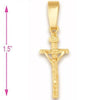 Dije Religioso 5.191.028 Oro Laminado, Diseño de Crucifijo, Diamantado, Dorado