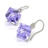 Arete Colgante 02.239.0002.2 Rodio Laminado, con Cristales de Swarovski Amethyst, Pulido, Rodinado