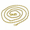 Gargantilla Básica 04.09.0174.20 Oro Laminado, Diseño de Singapore, Dorado