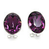 Arete Dormilona 02.239.0015.7 Rodio Laminado, con Cristales de Swarovski Amethyst, Pulido, Rodinado