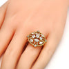 Anillo Multi Piedra 01.210.0028.1.09 Oro Laminado, con Zirconia Cubica Blanca, Pulido, Dorado