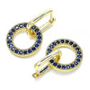 Argolla Huggie 02.210.0486.2.12 Oro Laminado, con Zirconia Cubica Zafiro Azul, Pulido, Dorado