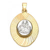 Dije Religioso 5.197.015 Oro Laminado, Diseño de Sagrado Corazon de Maria, Diamantado, Dos Tonos