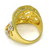 Anillo Multi Piedra 01.241.0044.08 Oro Laminado, con Cristal Blanca, Pulido, Dorado