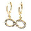 Argolla Huggie 02.02.0495.1.15 Oro Laminado, con Zirconia Cubica Blanca, Pulido, Dorado