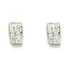 Argolla Huggie 02.230.0050.10 Acero Inoxidable, con Cristal Aurore Boreale, Pulido, Acero