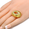 Anillo Multi Piedra 01.241.0014.07 Oro Laminado, con Cristal Blanca, Pulido, Dorado