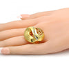 Anillo Multi Piedra 01.241.0008.10 Oro Laminado, con Cristal Blanca, Pulido, Dorado