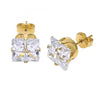 Arete Dormilona 5.128.033 Oro Laminado, con Zirconia Cubica Blanca, Pulido, Dorado