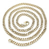 Gargantilla Básica 04.213.0169.24 Oro Laminado, Diseño de Miami Cubana, Pulido, Dorado