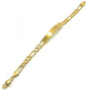 Pulsera con Placa 03.334.0004.06 Oro Laminado, Pulido, Dorado