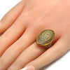 Anillo Multi Piedra 01.118.0032.08 Oro Laminado, con Micro Pave Blanca, Pulido, Dorado