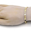 Pulsera Básica 04.63.1339.08 Oro Laminado, Diseño de Pave Mariner, Pulido, Dorado