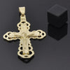 Dije Religioso 5.192.005 Oro Laminado, Diseño de Crucifijo, Diamantado, Dorado