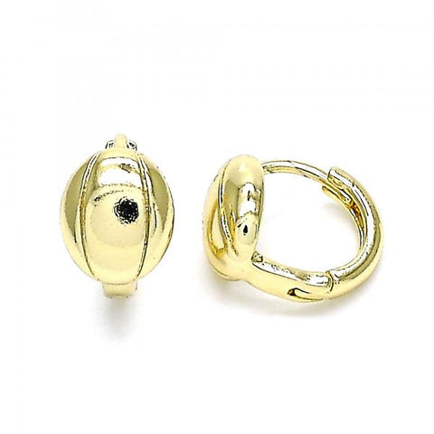 Argolla Huggie 02.213.0271.12 Oro Laminado, Diseño de Chunky, Pulido, Dorado
