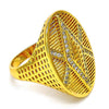 Anillo Multi Piedra 01.118.0030.08 Oro Laminado, con Micro Pave Blanca, Pulido, Dorado